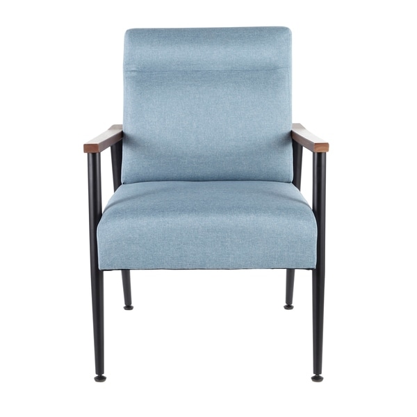 Copper Grove Dryanovo Upholstered Armchair with Walnut Wood Accents - N/A. Opens flyout.