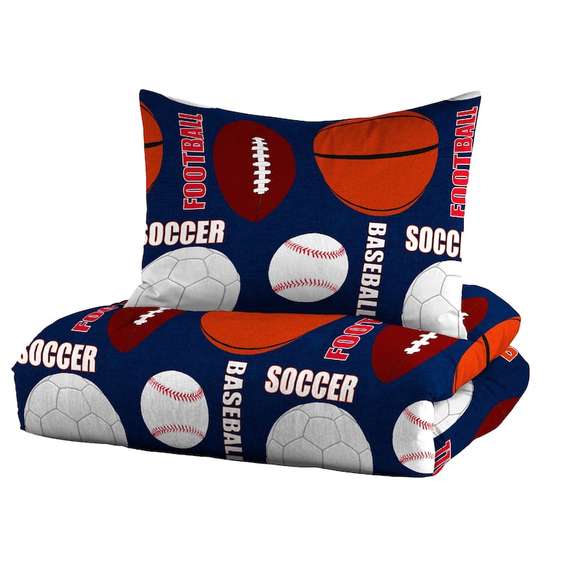 Dream Factory All Sports 7-Piece Bed in a Bag with Sheet Set