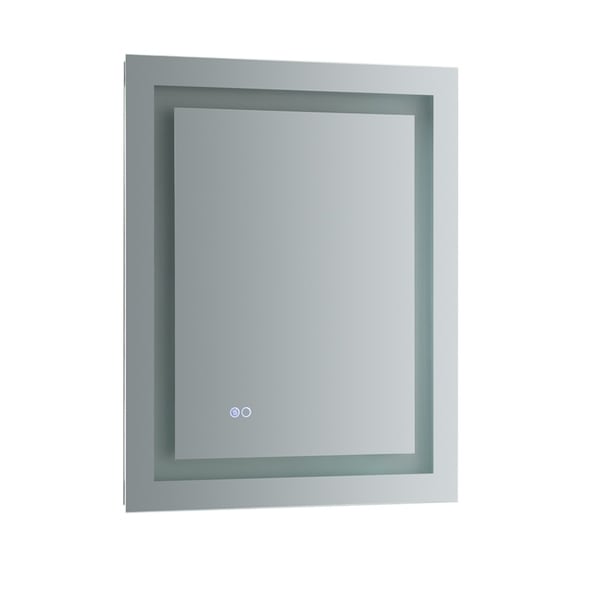 fresca santo bathroom mirror with led lighting and defogger