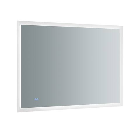 Fresca Angelo 48" Wide x 36" Tall Bathroom Mirror w/ Halo Style LED Lighting and Defogger - Silver