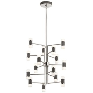 Elan Vey Integrated LED Polished Nickel Multi-Tier Chandelier (42 W) - Chandeliers For Bedrooms by Overstock.com