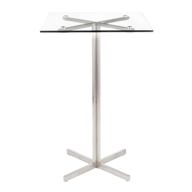 Silver Orchid La Plante Square Bar Table - N/A
