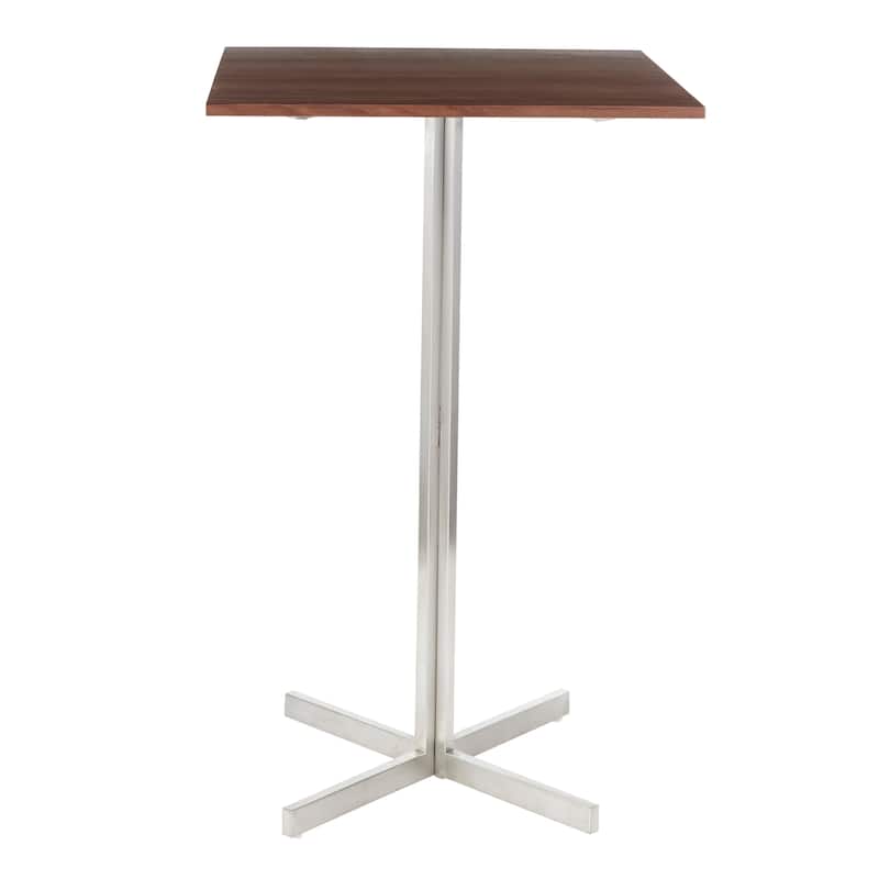Silver Orchid La Plante Square Bar Table - N/A - Walnut