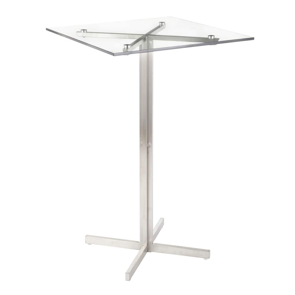 Silver Orchid La Plante Square Bar Table - N/A
