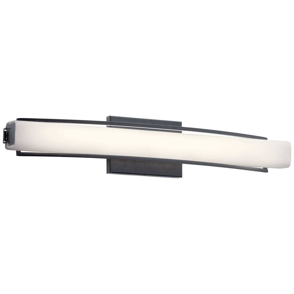 Elan Rowan Integrated LED Matte Black Vanity