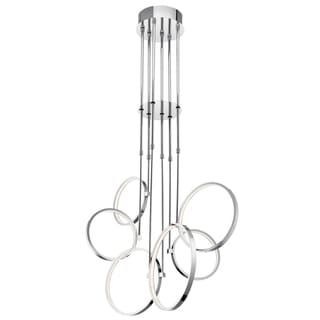 Elan Bonham Integrated LED Chandelier (Chrome - 48 W) - Chandeliers For Bedrooms by Overstock.com