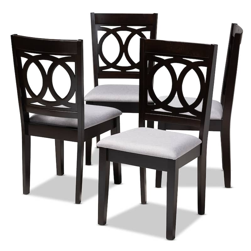 Modern and Contemporary Dining Chair 4-Piece Set - Light Gray