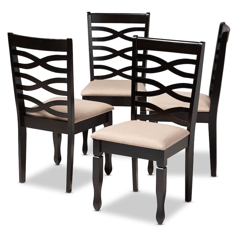 Modern and Contemporary Dining Chair 4-Piece Set - Sand Brown