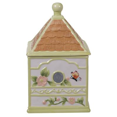 Certified International Spring Meadows 3-D Bird House Cookie Jar