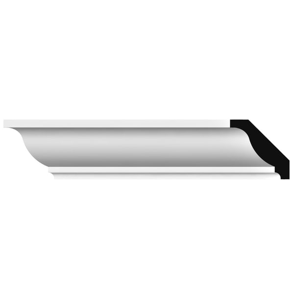 Odessa Traditional Smooth Crown Moulding - 1 5/8"H x 1 5/8"P x 2 1/4"F x 94 1/2"L