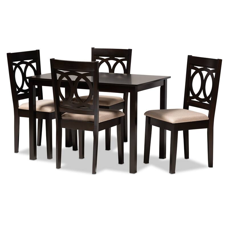 Modern and Contemporary 5-Piece Dining Set - Brown