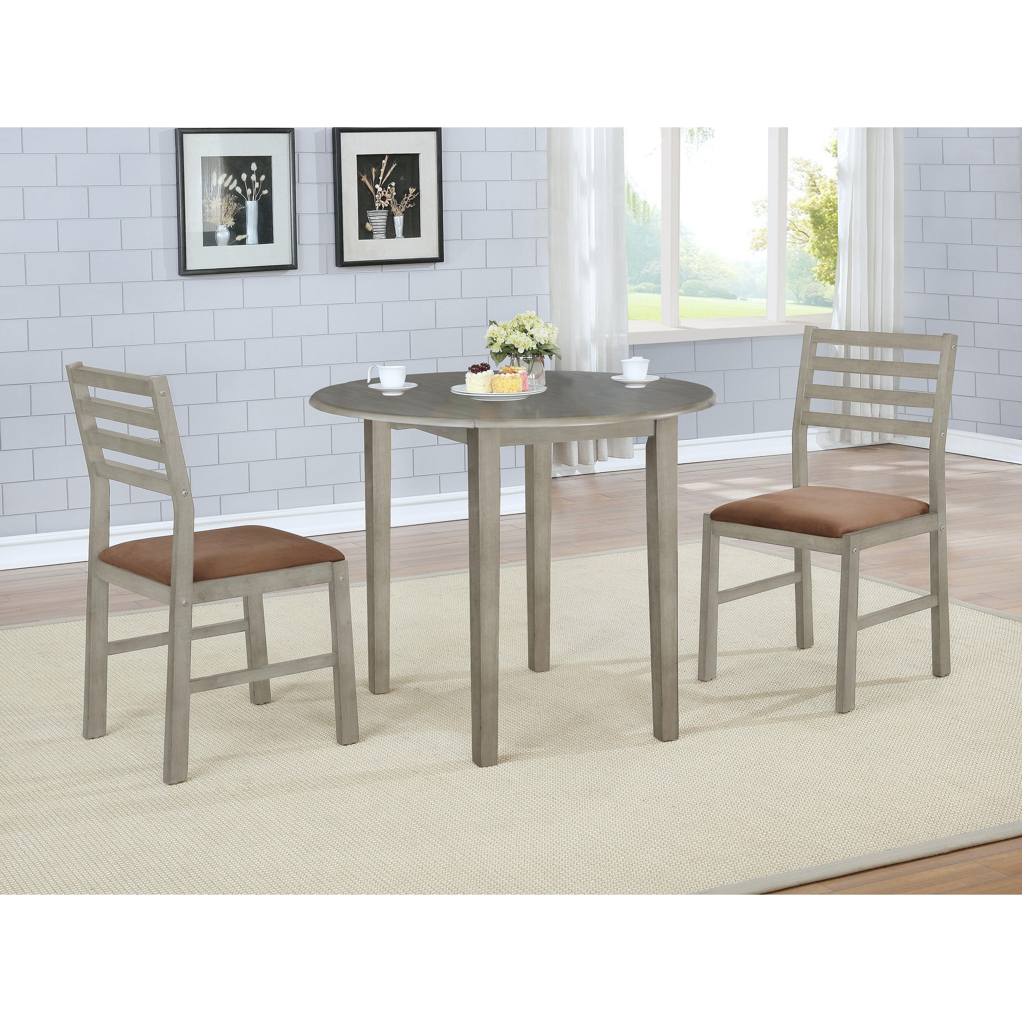 Shop Black Friday Deals On The Gray Barn Costa Plenta 3 Piece Small Round Dining Set Overstock 27129823