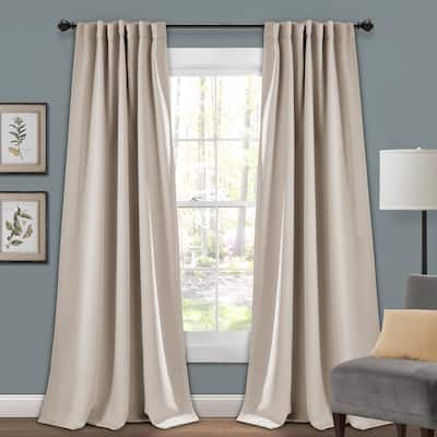 Porch & Den Linda Insulated Back Tab Blackout Window Curtain Panel Pair