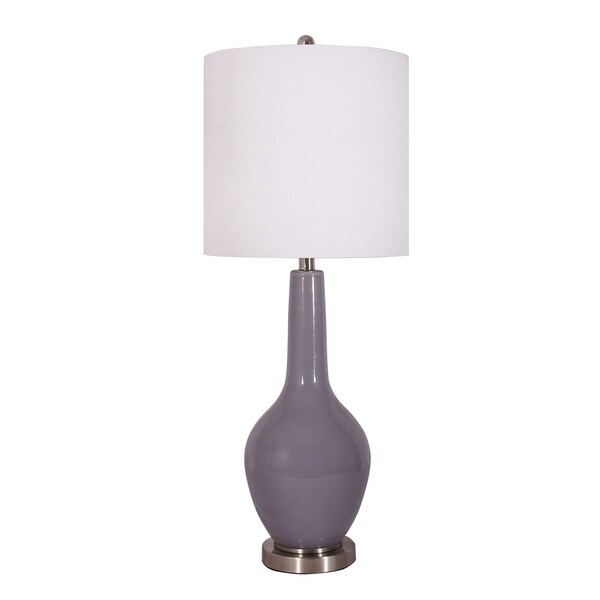 grey glass lamp base