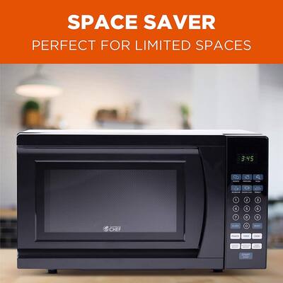 Commercial Chef 0.7 Cu. Ft. Counter Top Microwave,Black