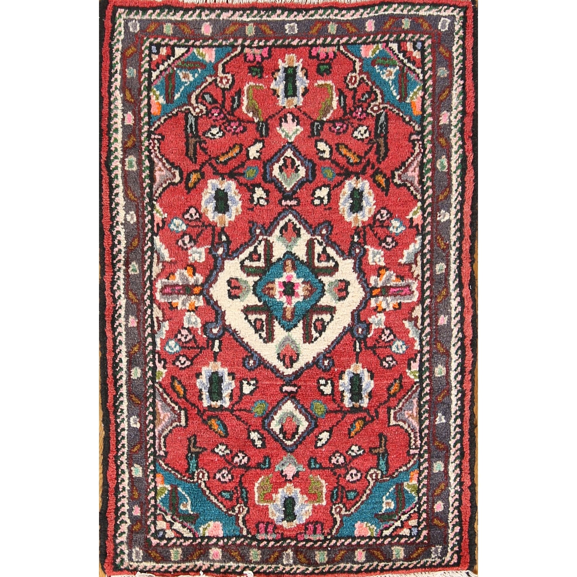 Gracewood Hollow Posadas Handmade Geometric Wool Persian Small Area Rug - 2'7" x 1'7"