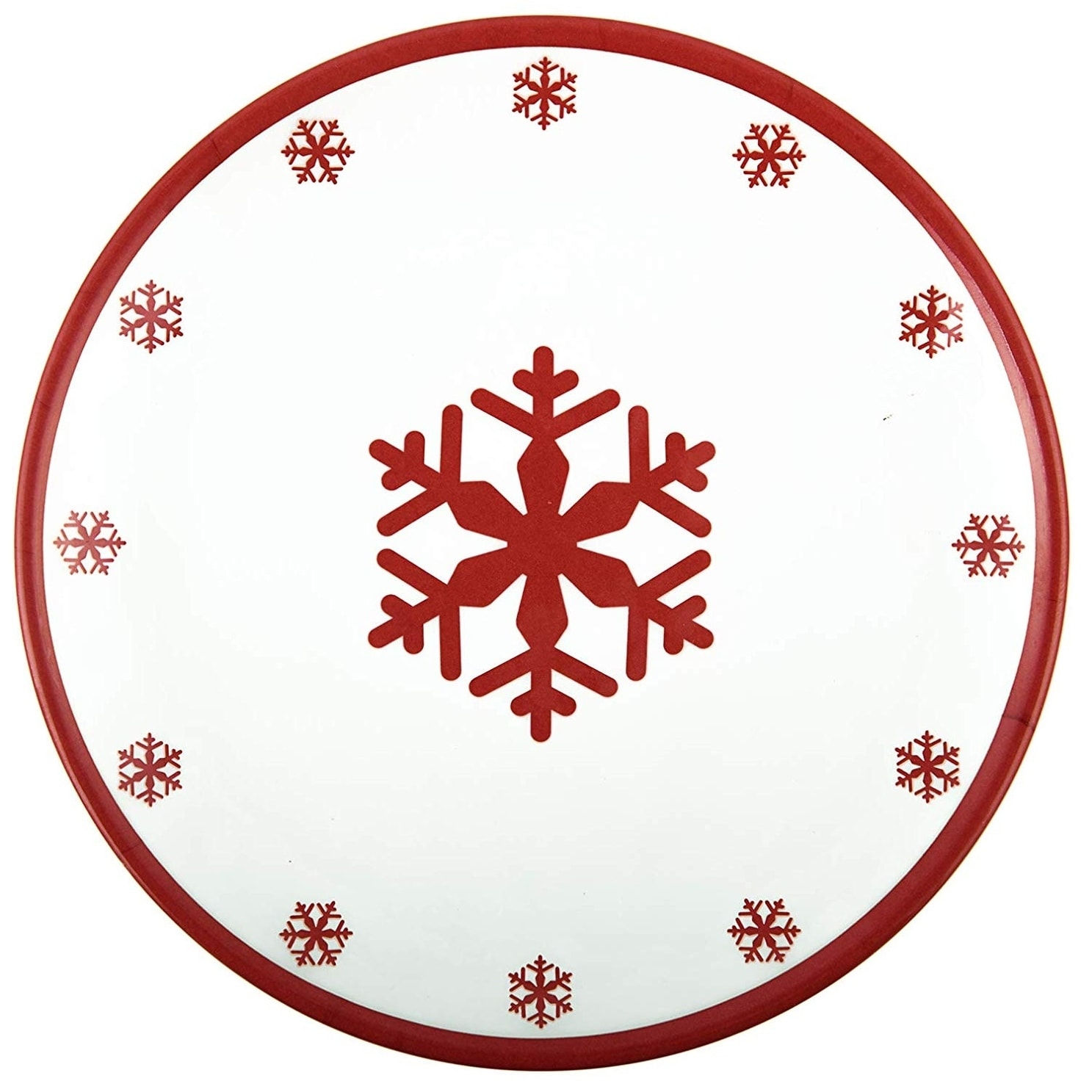 Melange 6-Piece 100/% Melamine Salad Plate Set Shatter-Proof and Chip-Resistant Melamine Salad Plates Christmas Tree Collection