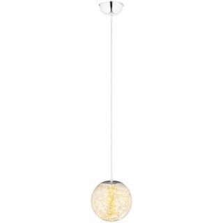 Fairy 12" Amber Glass Globe Ceiling Light Pendant Chandelier - Chandeliers For Bedrooms by Overstock.com
