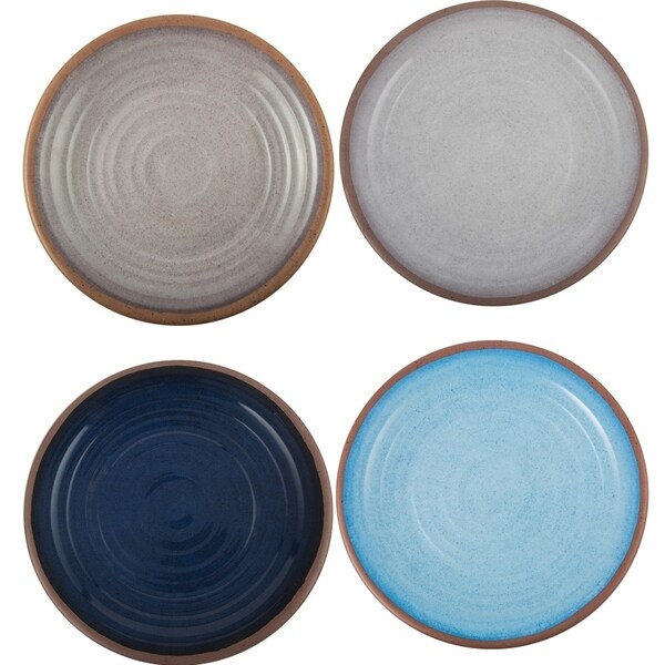 Melange 6-Piece Melamine Salad Plate Set (Clay Collection)|Shatter-Proof Salad Plates| Pastel Colors