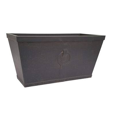Happy Planter Planter, 23.6" x 11.8" x 11.8", Patina Bronze