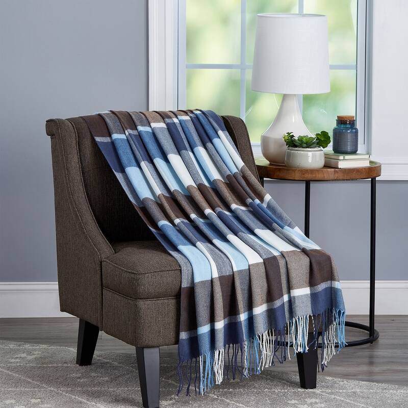 Soft Throw Blanket - Oversized, Vintage-Look, and Cashmere-Like Woven Acrylic Throw by Windsor Home
