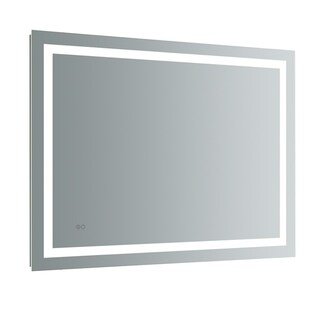 Fresca Santo 48" Wide x 36" Tall Bathroom Mirror w/ LED Lighting and Defogger - Silver