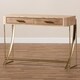 preview thumbnail 9 of 7, Modern and Contemporary Natural Brown 2-Drawer Console Table