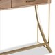 preview thumbnail 7 of 7, Modern and Contemporary Natural Brown 2-Drawer Console Table