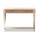 preview thumbnail 4 of 7, Modern and Contemporary Natural Brown 2-Drawer Console Table