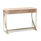 preview thumbnail 1 of 7, Modern and Contemporary Natural Brown 2-Drawer Console Table N/A