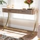 preview thumbnail 8 of 7, Modern and Contemporary Natural Brown 2-Drawer Console Table