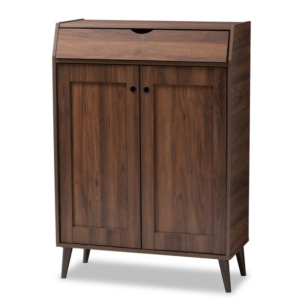 Walnut shoe cupboard hot sale