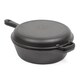 preview thumbnail 4 of 2, Commercial Chef CHFL344 3 Quart Dutch Oven w Skillet Lid