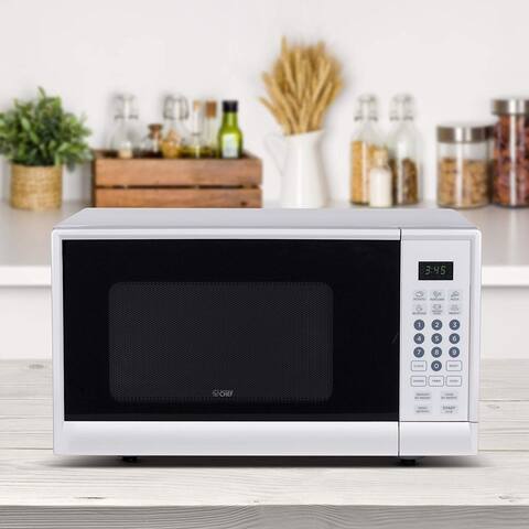 Commercial Chef 0.9 Cu. Ft. Counter Top Microwave,White
