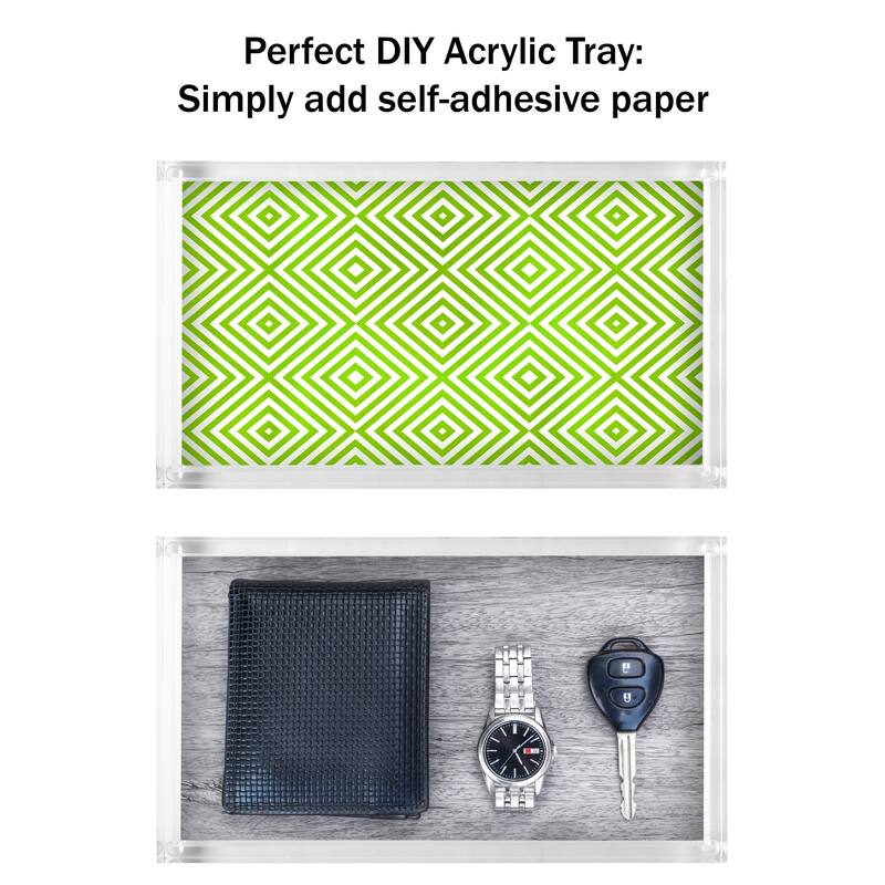 Acrylic Tray Organizer - Clear Minimalist Catchall Holder by Lavish Home