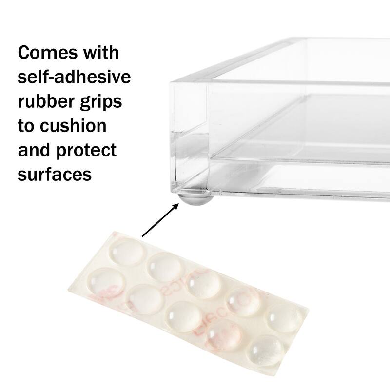 Acrylic Tray Organizer - Clear Minimalist Catchall Holder by Lavish Home
