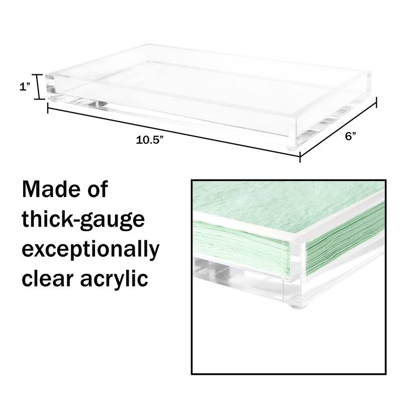 Acrylic Tray Organizer - Clear Minimalist Catchall Holder by Lavish Home