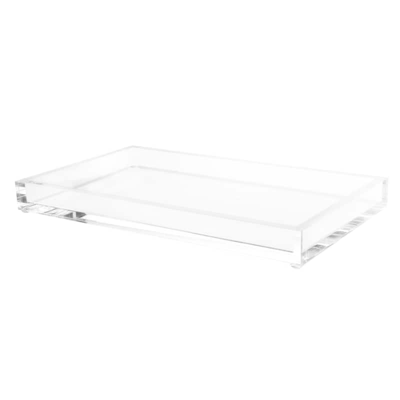 Acrylic Tray Organizer - Clear Minimalist Catchall Holder by Lavish Home
