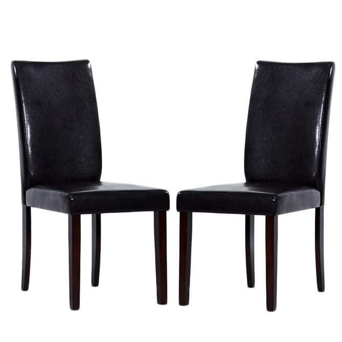 Leather Shino Black Dining Chairs (Set of 8)