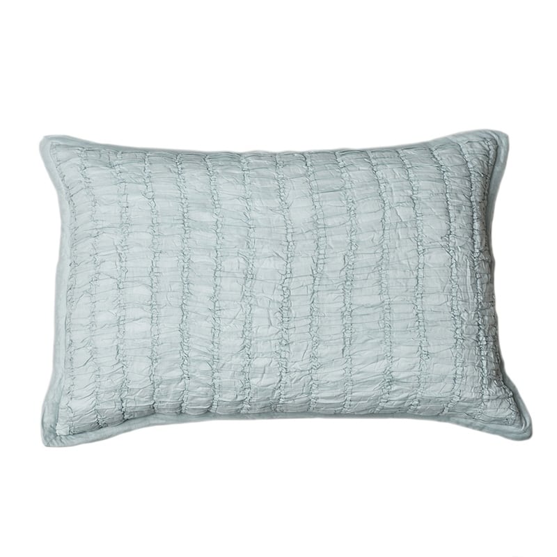 Cottage Home Ruched Seaglass Cotton Sham - King