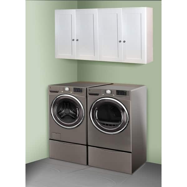 Shop White Shaker 60 Inch X 30 Inch Laundry Room Cabinet Set