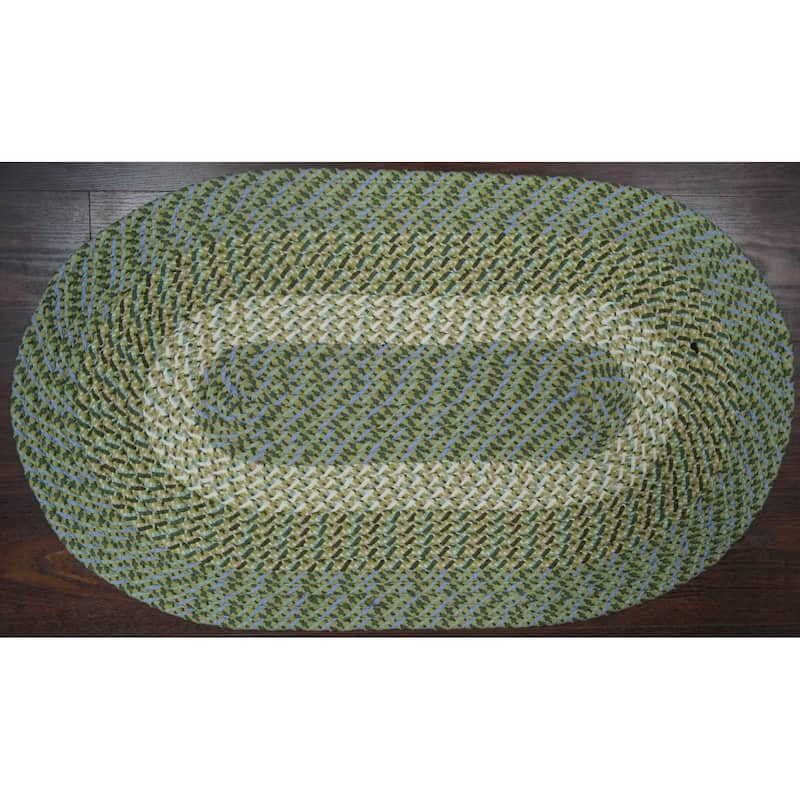 Better Trends Country Braid Collection 2-Piece Set Durable & Stain Resistant Reversible Chair Pads with Ties