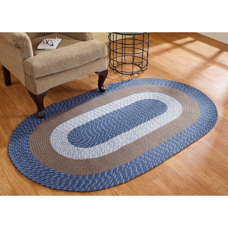 Better Trends Country Braided Reversible Indoor Area Rug