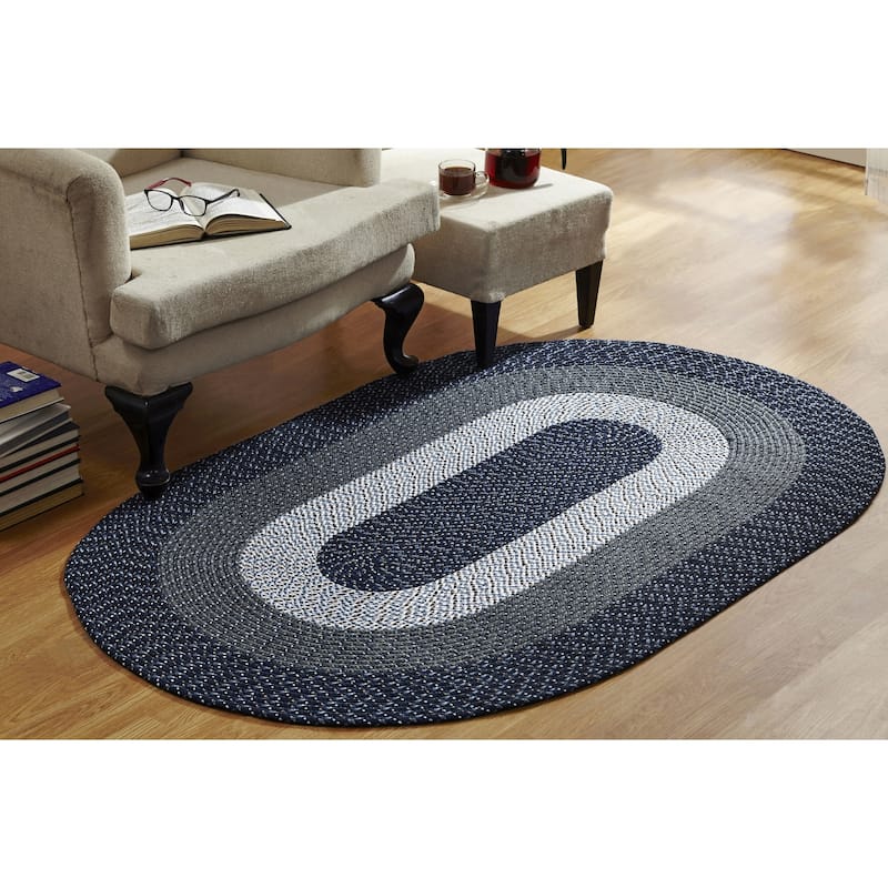 Better Trends Country Braided Reversible Indoor Area Rug