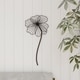 Wall Decor-rustic Metal Wire Stemmed Flower Sculpture Hanging Accent 