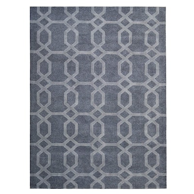 Livingston Home Tahara Area Rug (Grey, 7"x10") - 7"x10"