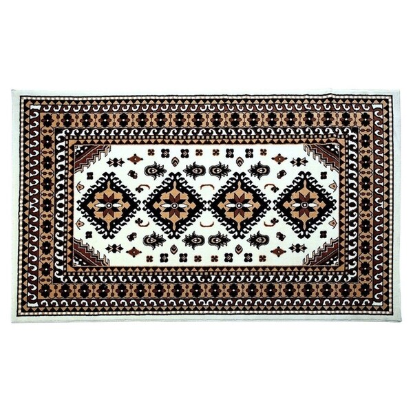 100 Premium Polypropylene With Jute Blend Latex Backing Area Rugs 5 X 8 Ivory