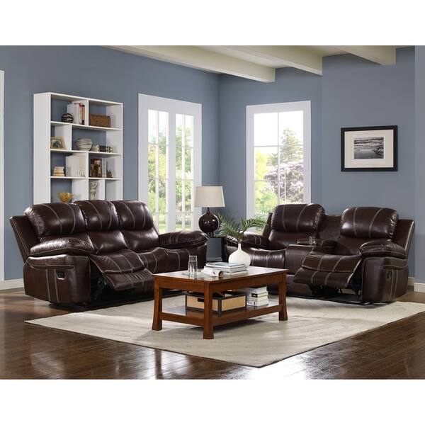Shop Copper Grove Poitiers Dark Brown Leather And Wood Dual