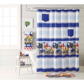 Dream Factory Trains and Trucks Shower Curtain - Yellow - 70' x 72'