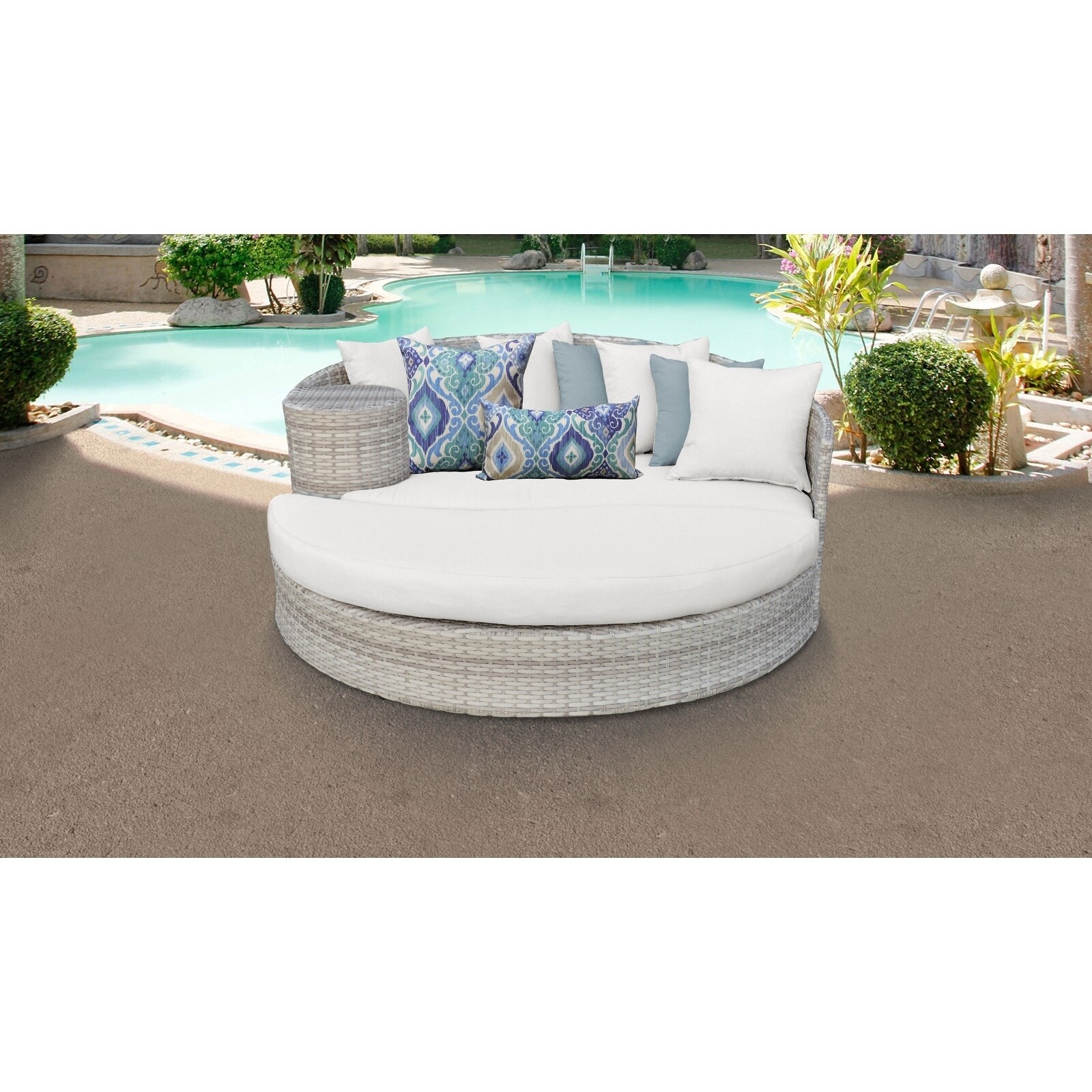 Sofas Tk Classics Newport Circular Sun Bed Outdoor Wicker Patio